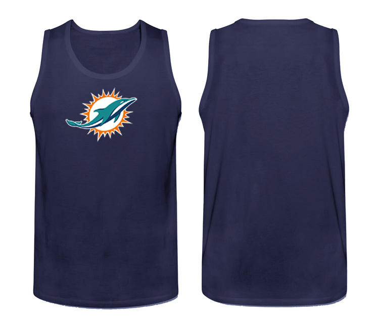 Mens Nike D.Blue Miami Dolphins Cotton Team Tank Top 