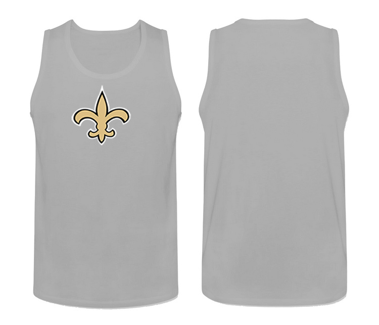 Mens Nike L.Grey New Orleans Saints Cotton Team Tank Top 