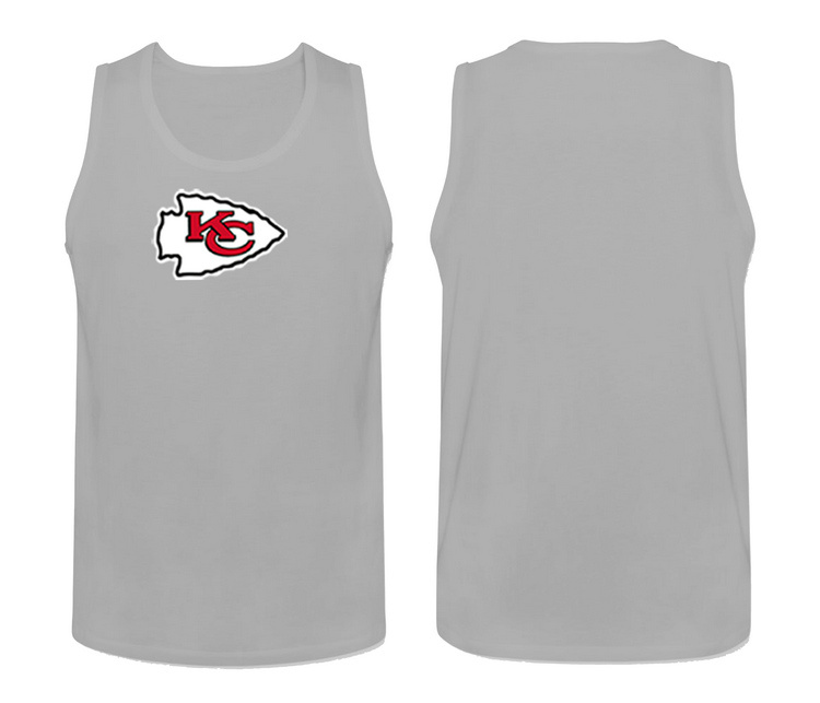 Mens Nike L.Grey Kansas City Chiefs Cotton Team Tank Top 