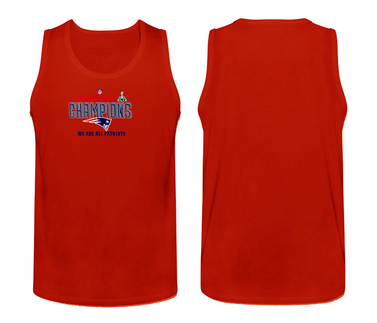 Mens Nike Red 2 New England Patriots Cotton Team Tank Top 