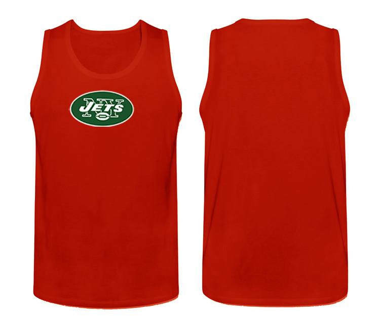Mens Nike Red New York Jets Cotton Team Tank Top 