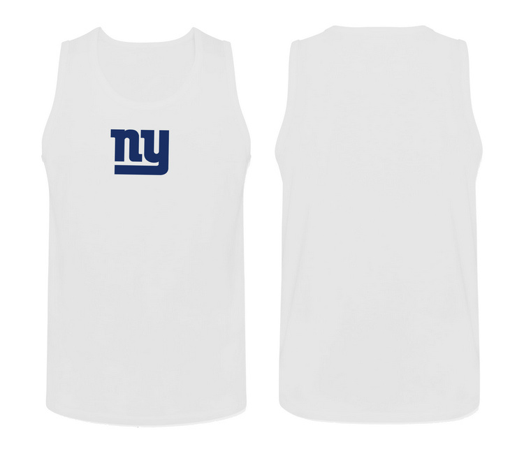 Mens Nike White 2 New York Giants Cotton Team Tank Top 