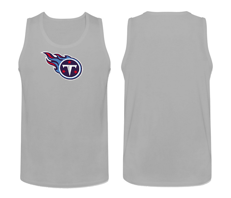 Mens Nike L.Grey Tennessee Titans Cotton Team Tank Top 