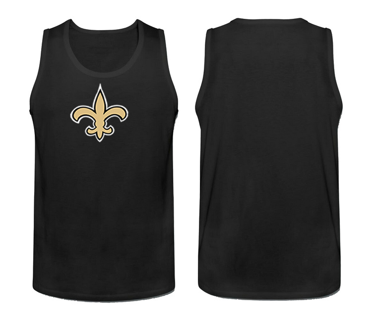 Mens Nike Black New Orleans Saints Cotton Team Tank Top 