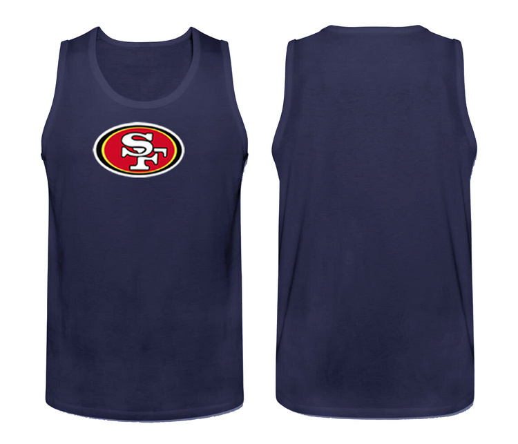 Mens Nike D.Blue San Francisco 49ers Cotton Team Tank Top 