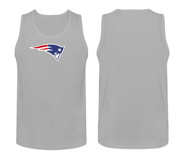 Mens Nike L.Grey New England Patriots Cotton Team Tank Top 