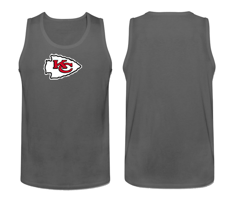 Mens Nike Grey Kansas City Chiefs Cotton Team Tank Top 