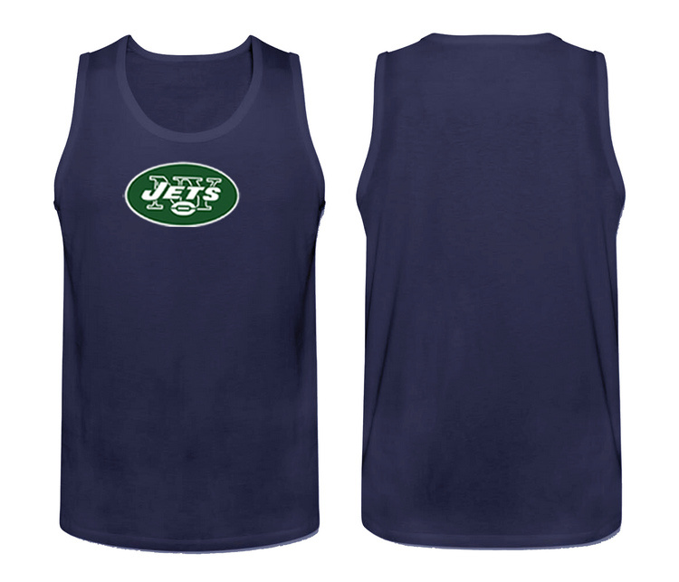 Mens Nike D.Blue New York Jets Cotton Team Tank Top 