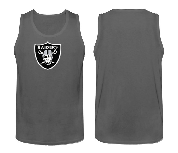 Mens Nike Grey Oakland Raiders Cotton Team Tank Top 