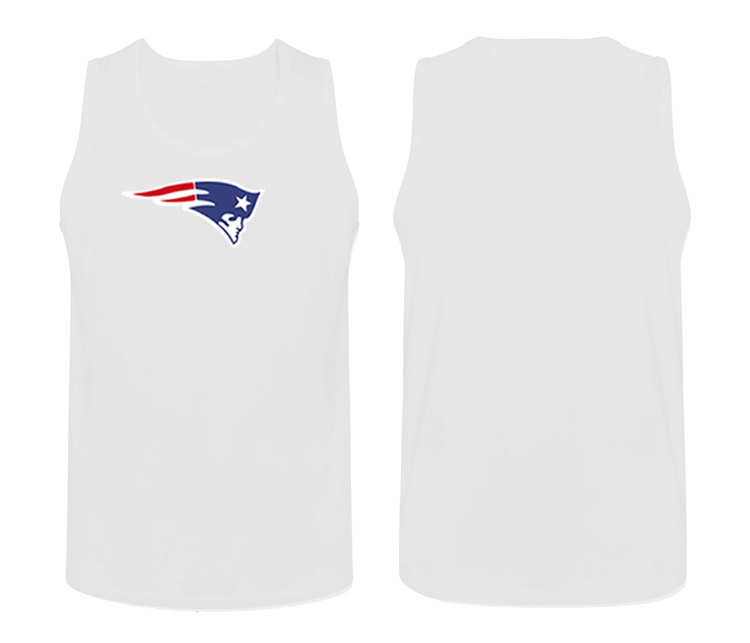 Mens Nike White New England Patriots Cotton Team Tank Top 