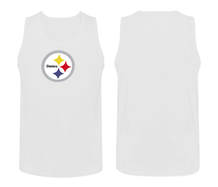 Mens Nike White Pittsburgh Steelers Cotton Team Tank Top 