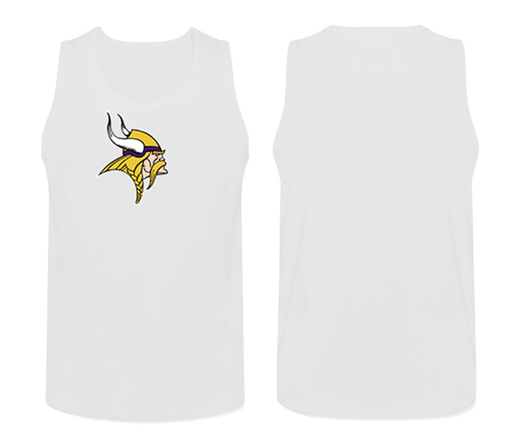 Mens Nike White Minnesota Vikings Cotton Team Tank Top 