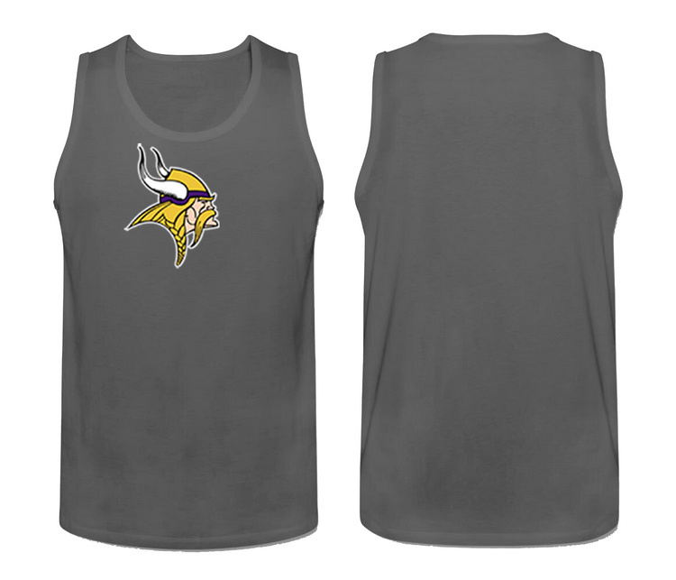 Mens Nike Grey Minnesota Vikings Cotton Team Tank Top 