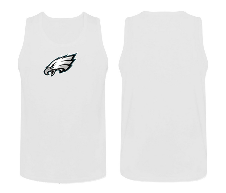 Mens Nike White Philadelphia Eagles Cotton Team Tank Top 