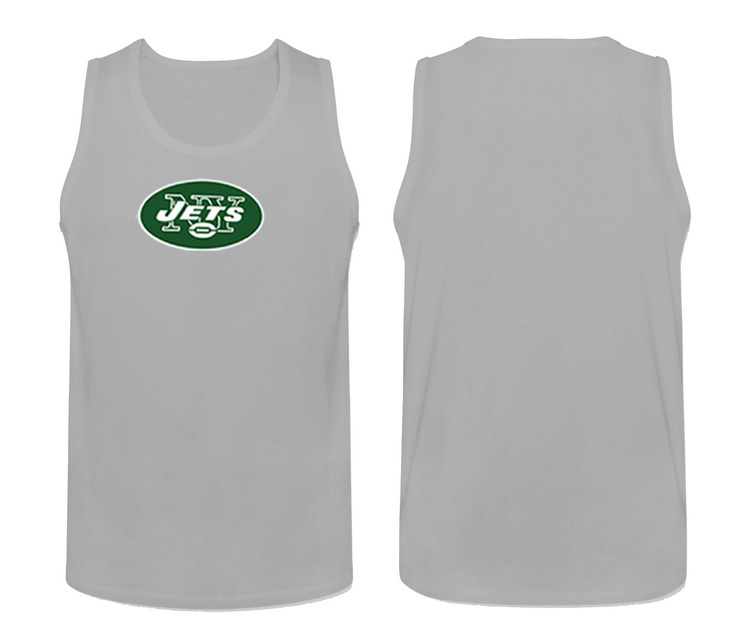 Mens Nike L.Grey New York Jets Cotton Team Tank Top 