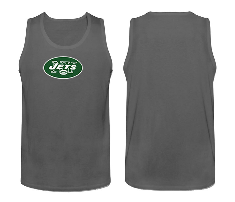 Mens Nike Grey New York Jets Cotton Team Tank Top 