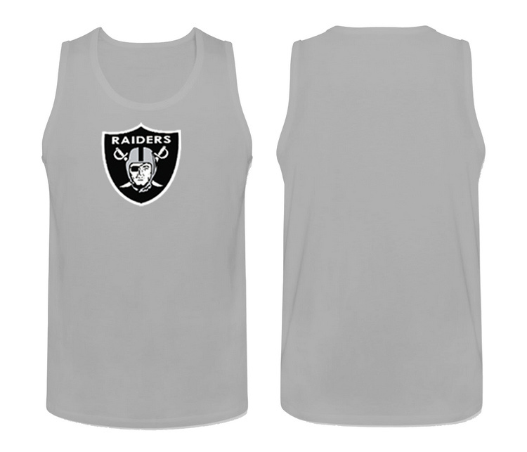 Mens Nike L.Grey Oakland Raiders Cotton Team Tank Top 