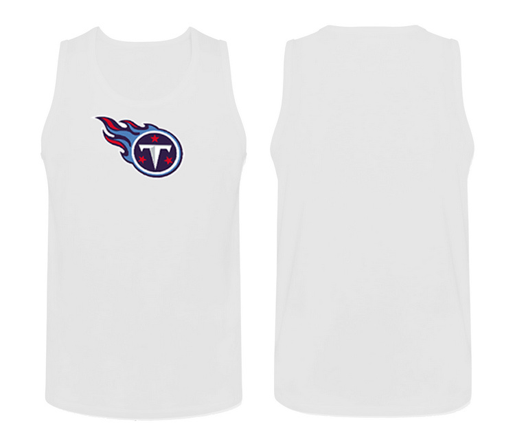 Mens Nike White Tennessee Titans Cotton Team Tank Top