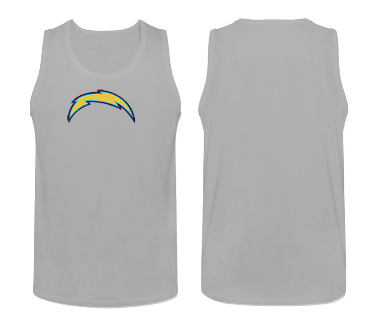 Mens Nike L.Grey San Diego Charger Cotton Team Tank Top 