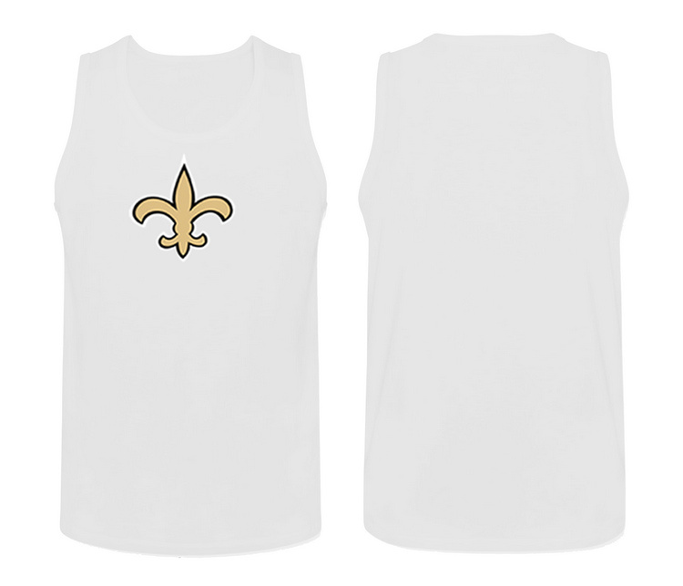 Mens Nike White New Orleans Saints Cotton Team Tank Top 