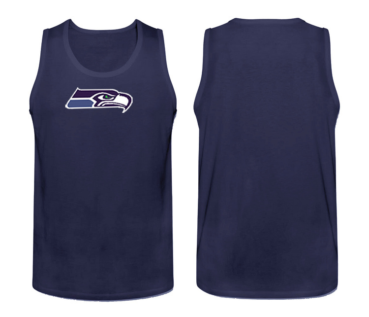 Mens Nike D.Blue Seattle Seahawks Cotton Team Tank Top 