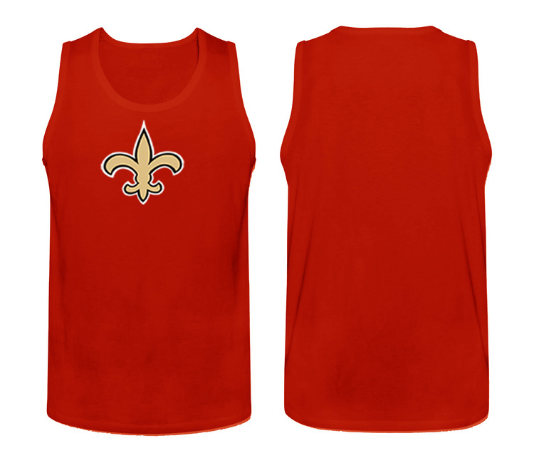 Mens Nike Red New Orleans Saints Cotton Team Tank Top 