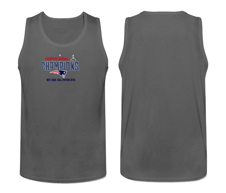 Mens Nike Grey 2 New England Patriots Cotton Team Tank Top 