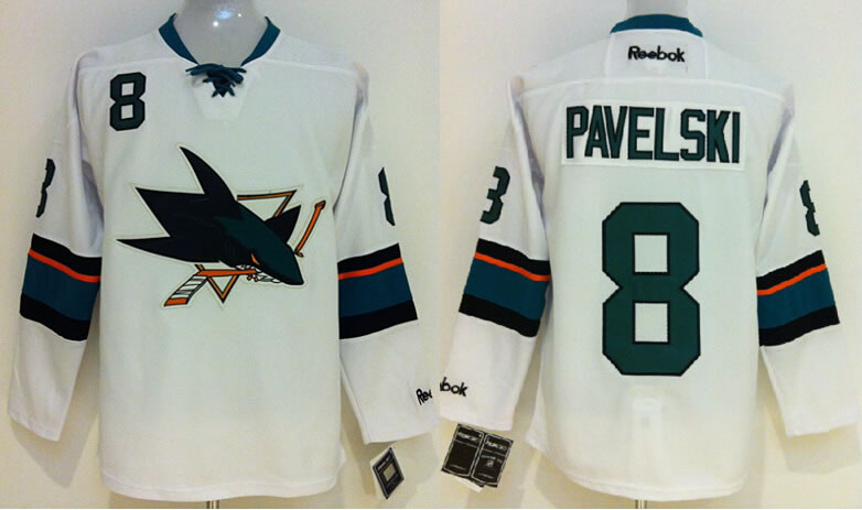 NHL San Jose Sharks #8 Joe Pavelski White Jersey