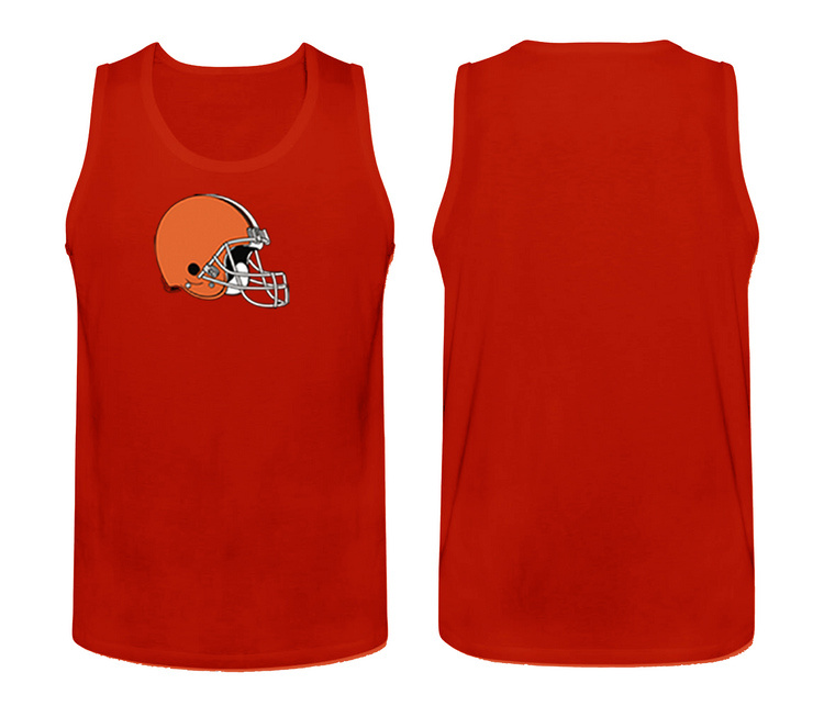 Mens Nike Red Cleveland Browns Cotton Team Tank Top 