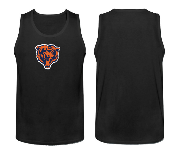 Mens Nike Black 2 Chicago Bears Cotton Team Tank Top 