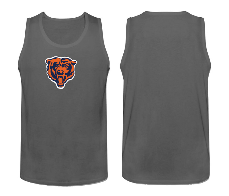 Mens Nike Grey 2 Chicago Bears Cotton Team Tank Top 