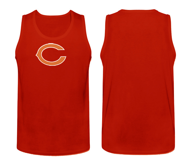 Mens Nike Red Chicago Bears Cotton Team Tank Top 