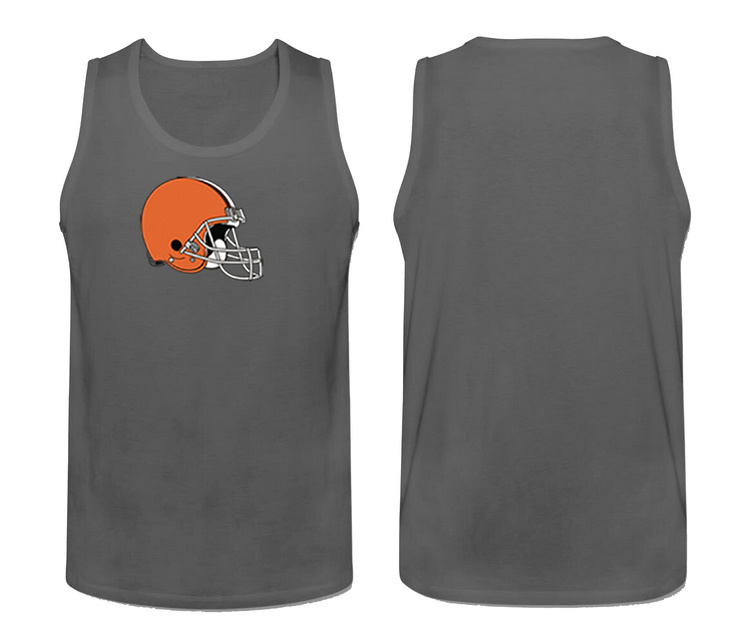Mens Nike Grey Cleveland Browns Cotton Team Tank Top 