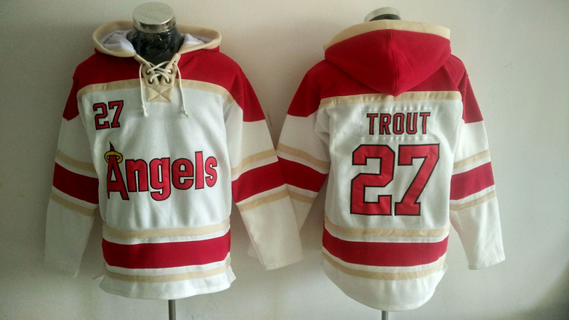 MLB Los Angeles Angels #27 Trout White Hoodie