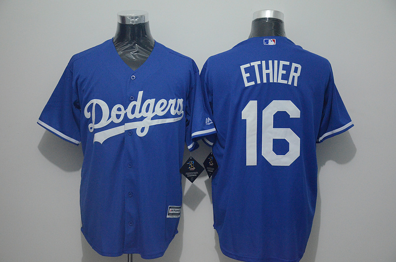 Majestics Los Angeles Dodgers #16 Ethier Blue Jersey