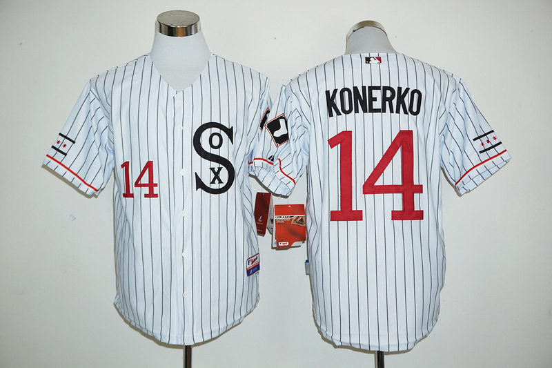 MLB Chicago White Sox #14 Konerko White New Jersey