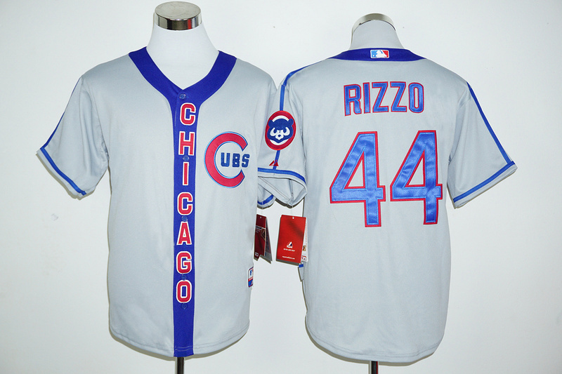 MLB Chicago Cubs #44 Rizzo Grey Jersey