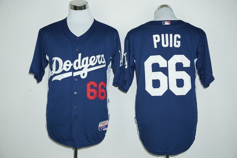 MLB Los Angeles Dodgers #66 Puig D.Blue Jersey