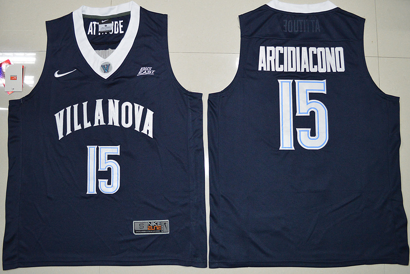 Villanova Wildcats Ryan Arcidiacono 15 College Basketball Jersey - Navy 