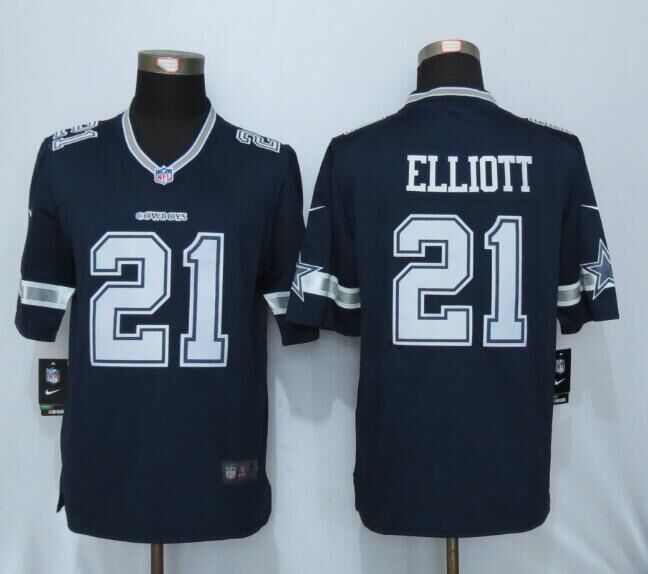 Nike Dallas cowboys 21 Elliott Blue Limited Jersey 