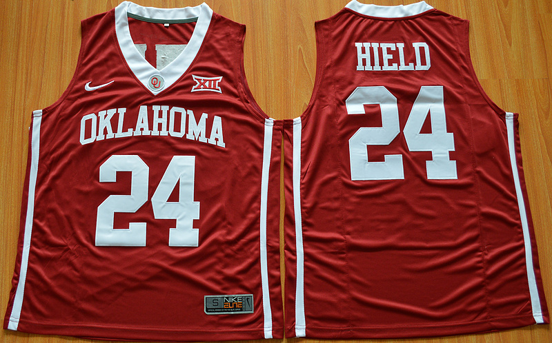 2016 Oklahoma Sooners Buddy Heild 24 Hype Elite College Basketball Jersey - Red 
