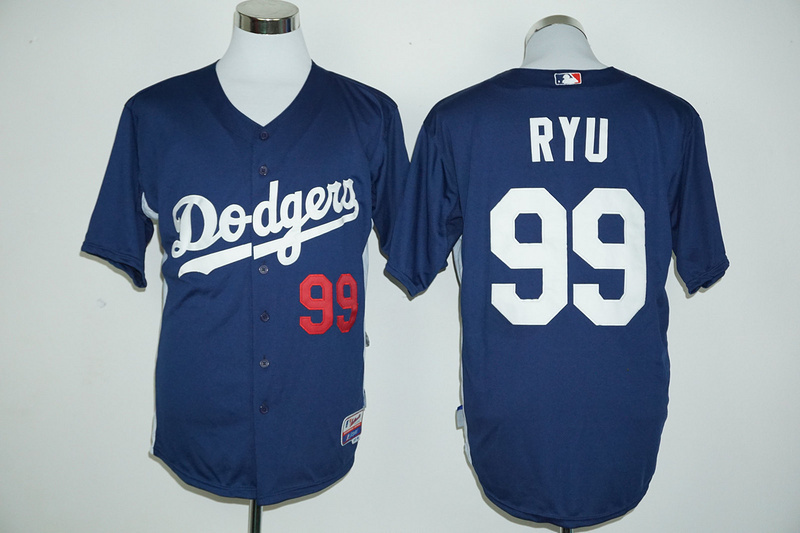 MLB Los Angeles Dodgers #99 Ryu D.Blue Jersey