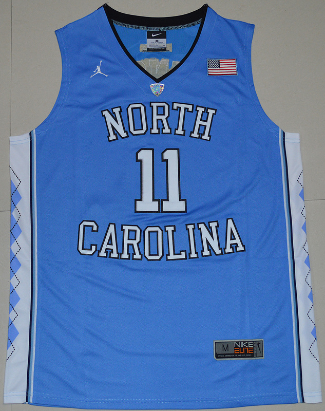 2016 North Carolina Tar Heels Brice Johnson 11 College Basketball Jersey - Carolina Blue