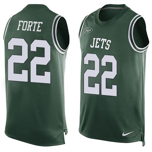 NFL New York Jets #22 Forte Green Limited Tank Top Jersey