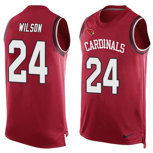 NFL Arizona Cardinals #24 Wilson Red Short Sleeve Limited Tank Top Jersey