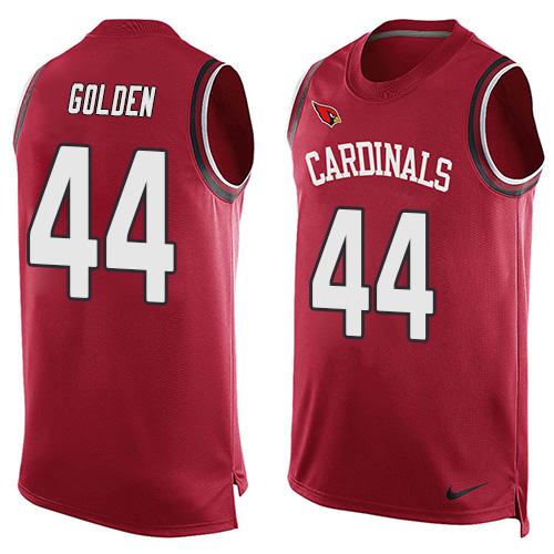 NFL Arizona Cardinals #44 Golden Red Short Sleeve Limited Tank Top Jersey