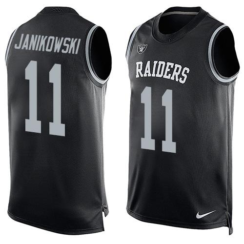 NFL Oakland Raiders #11 Janikowski Blue Limited Tank Top Jersey