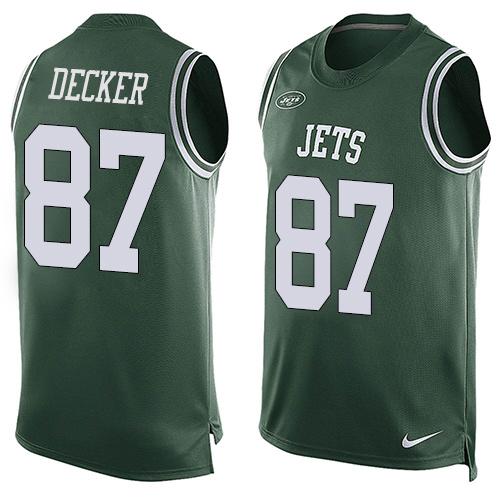 NFL New York Jets #87 Decker Green Short Sleeve Printed Jersey