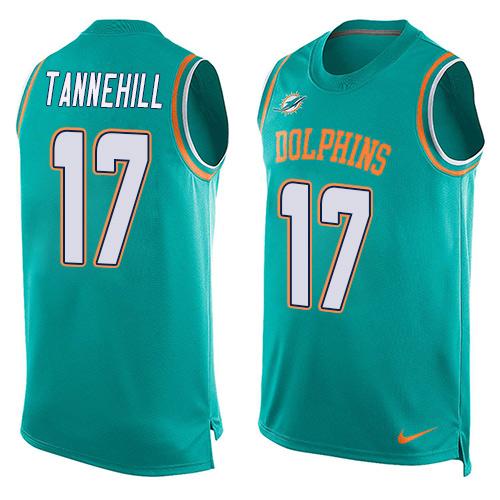 NFL Miami Dolphins #17 Tannehill Green Limited Tank Top Jersey