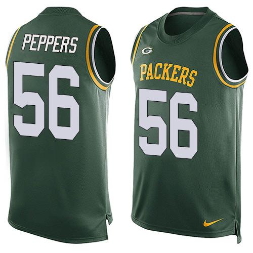 NFL Green Bay Packers #56 Peppers Green Limited Tank Top Jersey